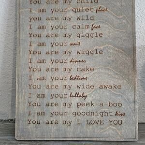 Laser Engraved Wood Sign Wall Hanging 'I Am Your Mother' New Handmade